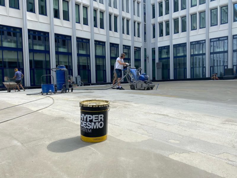 Frezowanie betonu - parking Sądu Rejonowego w Warszawie