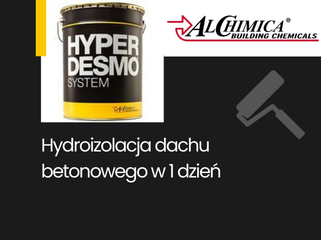 Hydroizolacja dachu betonowego w 1 dzień aplikacja