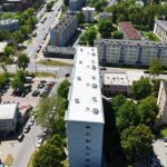 Widok dachu po renowacji płynną membraną poliuretanową Hyperdesmo Fast