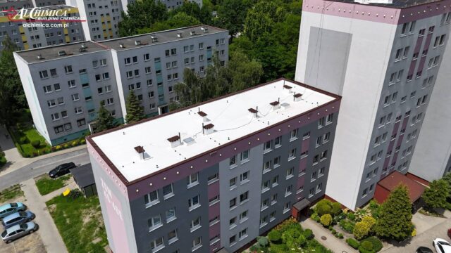 Dach z papy po renowacji w systemie Hyperdesmo