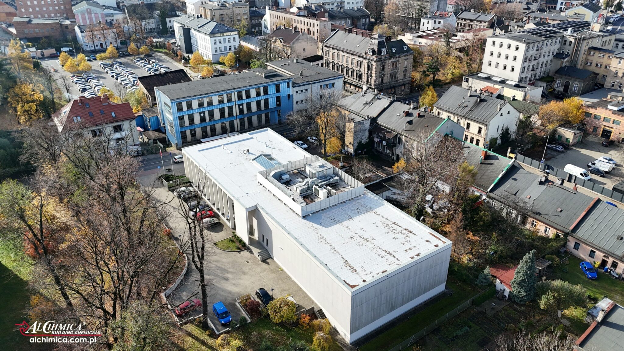 Dach Archiwum Państwowego w Bielsku-Białej po zakończeniu prac renowacyjnych