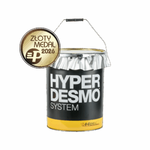 Złoty Medal MTP BUDMA 2026 dla Hyperdesmo Alpha Aliphatic Opakowanie 25kg Hyperdesmo Alpha Aliphatic opatrzone Złotym Medalem Targów Budma 2026
